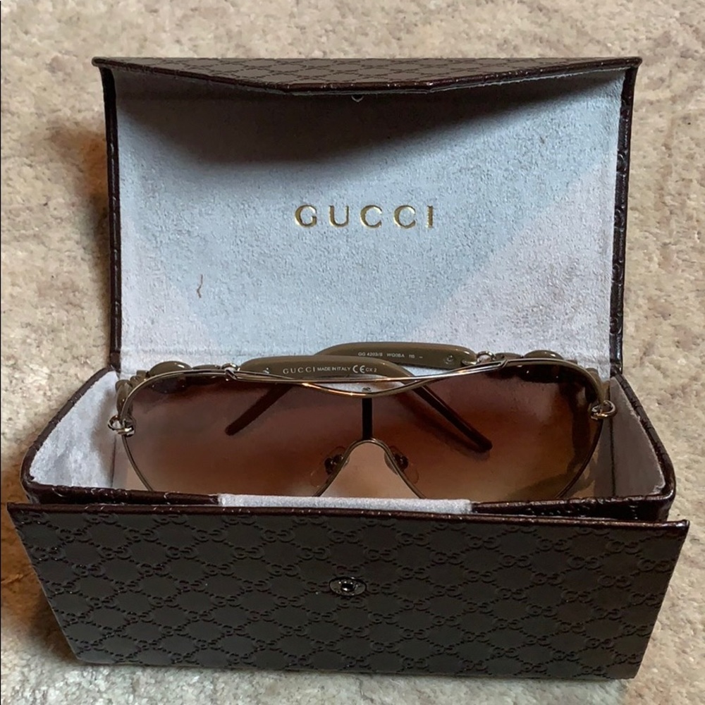 Gucci Chain Aviators $275 FIRM.